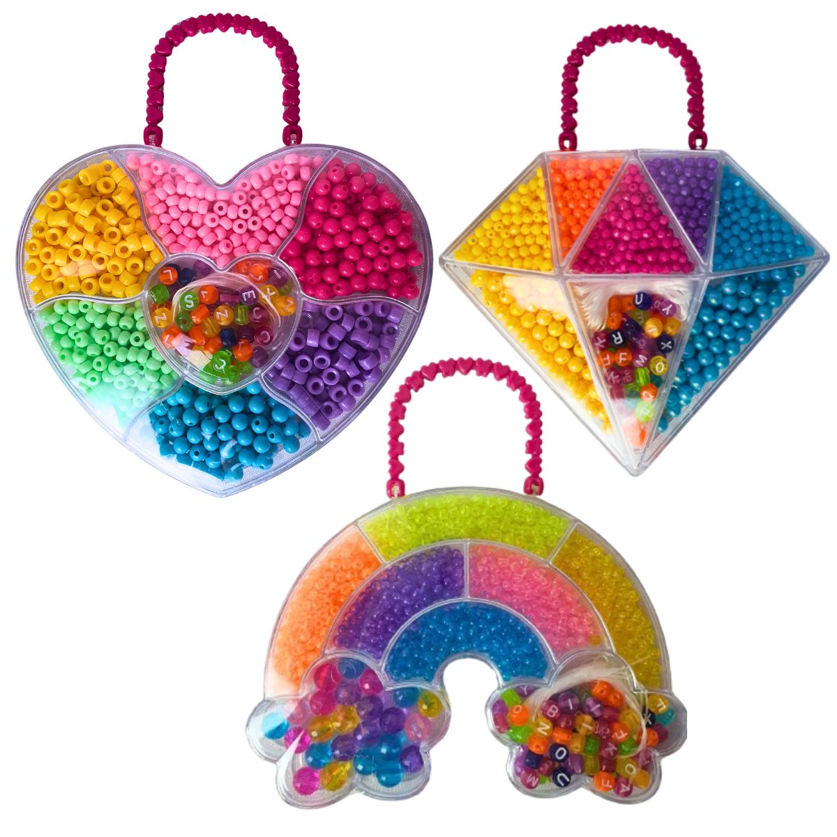 Kit 3 Pocket Miçangas Infantil Para Acessórios - Dm Toys Kit 3 Pocket Miçangas Infantil Para Acessórios - Dm Toys